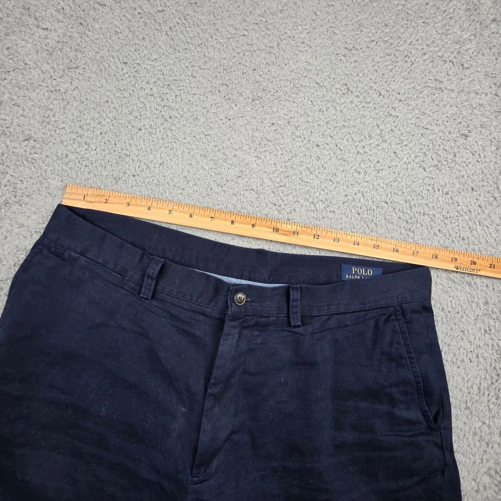 Polo Ralph Lauren Chino Shorts Mens 35 Navy Blue Classic‎ Fit 9 Inch Cotton